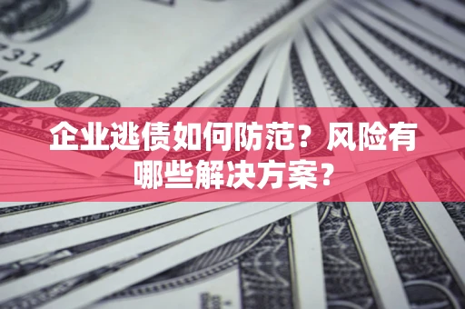 武汉企业逃债如何防范？风险有哪些解决方案？