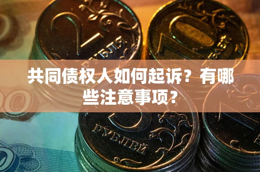 武汉共同债权人如何起诉？有哪些注意事项？